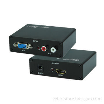 Mini Converter, Supports VGA+Audio to HDMI